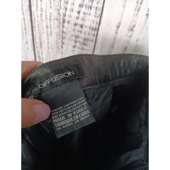 I B Diffusion Vintage High Waisted Genuine Leather Pants Women's Size 6 - Picture 7 of 11